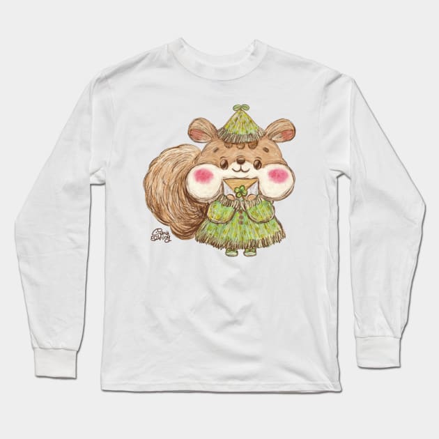 A Happy Mail Long Sleeve T-Shirt by Sara Spring